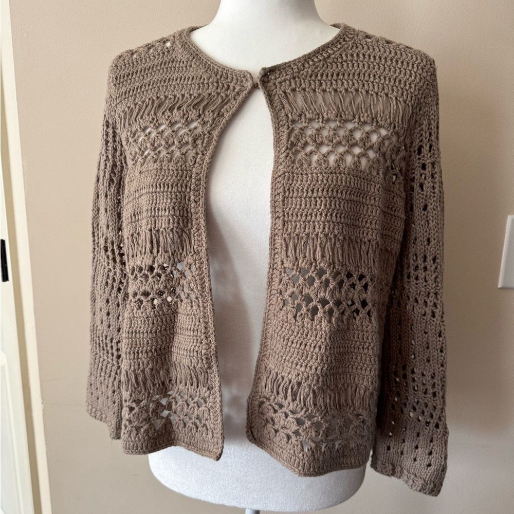 Women’s crochet cardigan size large